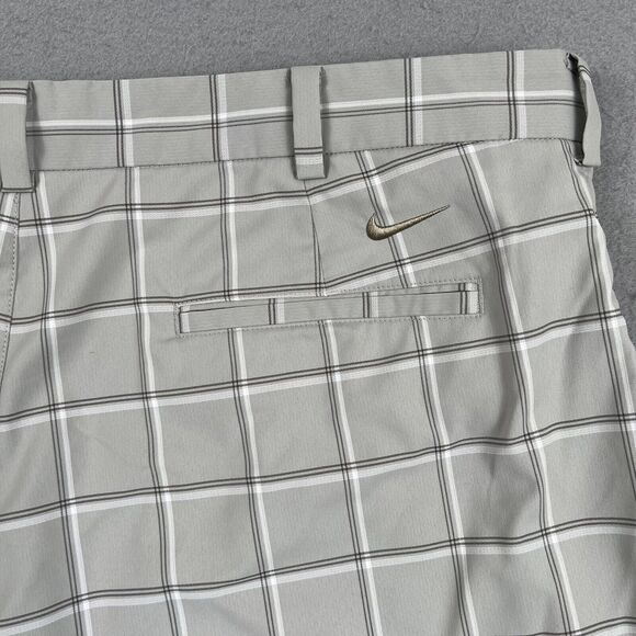 Nike Golf Short Men’s 38 Gray Check Dri‎ Fit 12” Inseam Chino - Picture 10 of 15